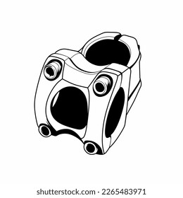 stem handlebar color line art or black and white vector eps file, for editing and other purposes