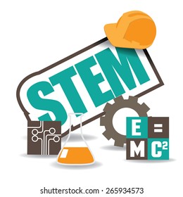 STEM icon flat design. EPS10 vector illustration for advertising, promotion, poster, flier, blog, article, social media, marketing, education
 svg