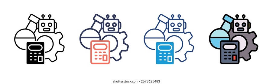 Stem Icon Set Multiple Style Collection