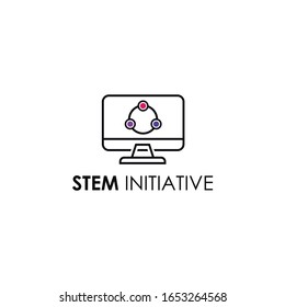Stem Initiative Logo simple and Templates Vector