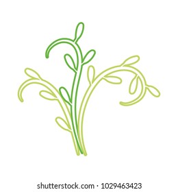 stem with leaves icon