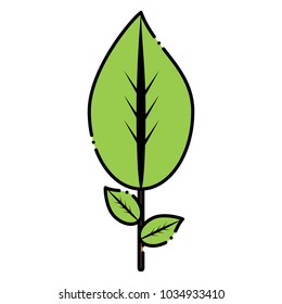 stem with leaves icon