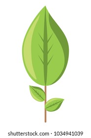 stem with leaves icon