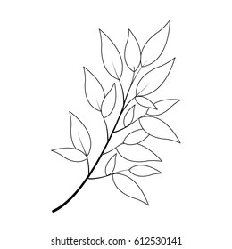 Stem Leaves Icon Stock Vector (Royalty Free) 612530141 | Shutterstock