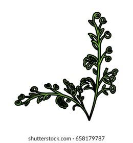 stem with leaves icon