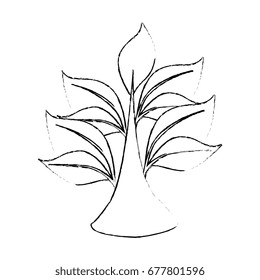 stem with leaves icon