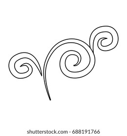 stem with leaves icon