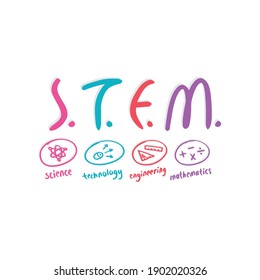 stem logo. coding concept. science, technology, engineering and mathematics
