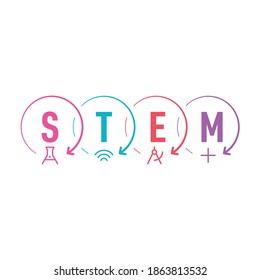 Stem Logo. Stem Logo And Symbols On White Background