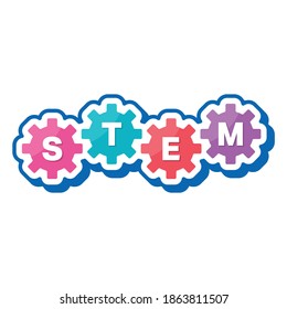 Stem Logo. Stem In The Wheel On A White Background