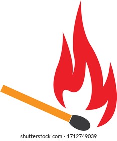 stem matches logo stock illustration design