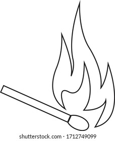 stem matches logo stock illustration design