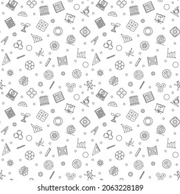 STEM - Science vector seamless pattern - Back to School concept minimal background