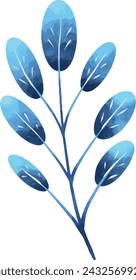 Stamm, Blatt, Baumzweig, Los, Kunst, dünn, Folk, Dekoration, Blau, Blume, Blume, Pflanze, Blatt