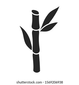 Stem of sugar cane vector icon.Black vector icon isolated on white background stem of sugar cane .