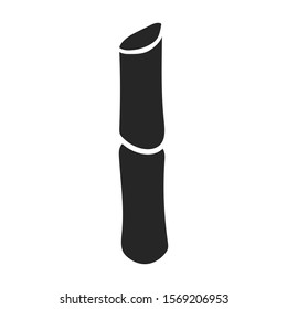 Stem of sugar cane vector icon.Black vector icon isolated on white background stem of sugar cane .