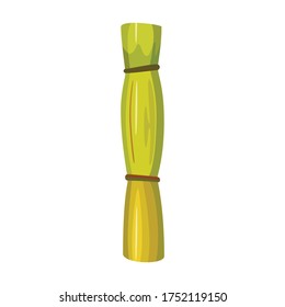 Stem sugar cane vector icon.Cartoon vector icon isolated on white background stem sugar cane.
