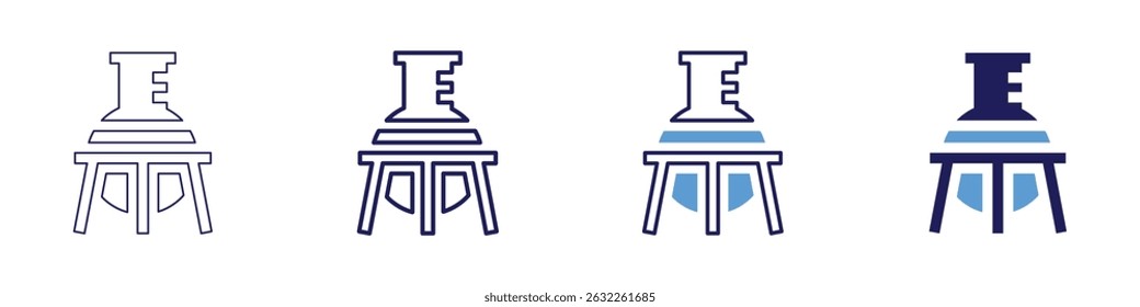 Stem therapy icon in 4 different styles. Thin Line, Line, Bold Line, Duotone. Duotone style. Editable stroke.