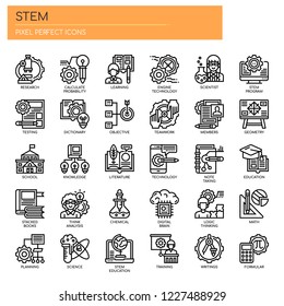 STEM , Thin Line And Pixel Perfect Icons