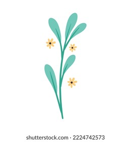 stem with yellow flowers icon