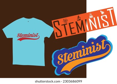 Diseño de camisetas STEMINIST. Diseño STEMINISTA.