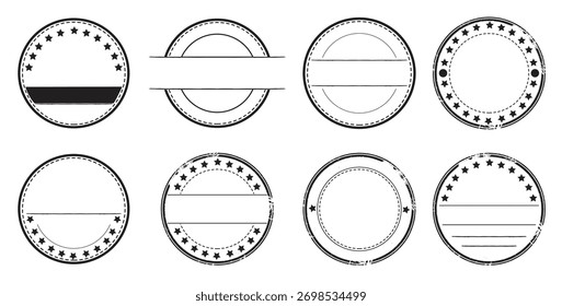 ilustração de conjunto de vetores de carimbo de leme