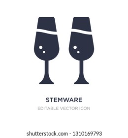 stemware icon on white background. Simple element illustration from Food concept. stemware icon symbol design.