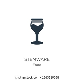 Stemware icon vector. Trendy flat stemware icon from food collection isolated on white background. Vector illustration can be used for web and mobile graphic design, logo, eps10
