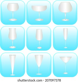 stemware on the buttons
