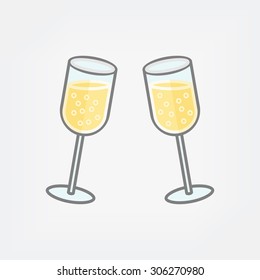 Stemware vector illustration, eps 10.