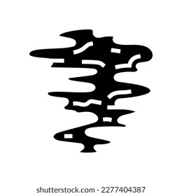 stench smell glyph icon vector. stench smell sign. isolated symbol illustration