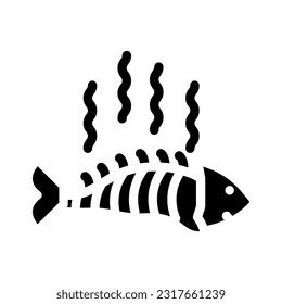 stench smell glyph icon vector. stench smell sign. isolated symbol illustration