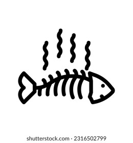 stench smell line icon vector. stench smell sign. isolated contour symbol black illustration