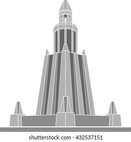 Stencil Of Alexandria Lighthouse. Vector Illustration