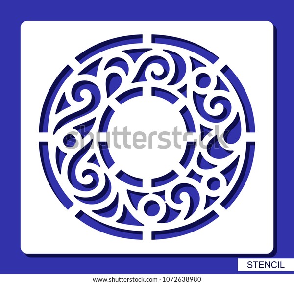 stencil alphabet lacy letter o template stock vector royalty free 1072638980
