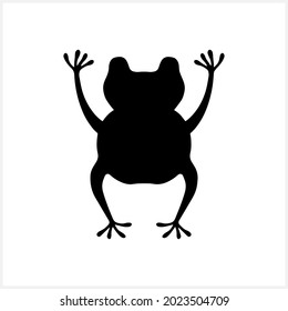Stencil animals isolated on white. Flog clipart. Vector stock illustration. EPS 10