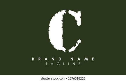 Stencil army text C logo