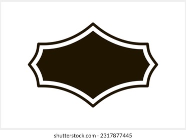 Stencil badge icon isolated Frame border vector stock illustration EPS 10