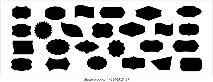 Stencil badge icon isolated Frame border vector stock illustration EPS 10