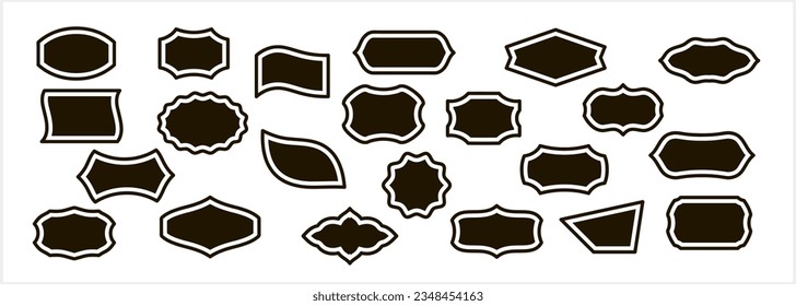 Stencil badge icon isolated Frame border vector stock illustration EPS 10