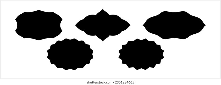 Stencil badge icon isolated Frame border vector stock illustration EPS 10