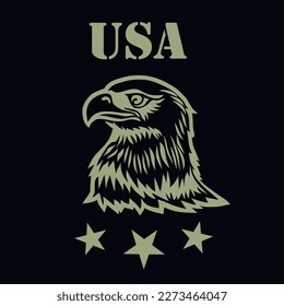 stencil , Bald eagle, american coat of arms,