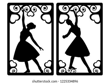 stencil with ballerina silhouette