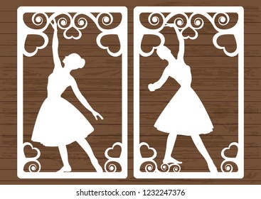 stencil with ballerina silhouette