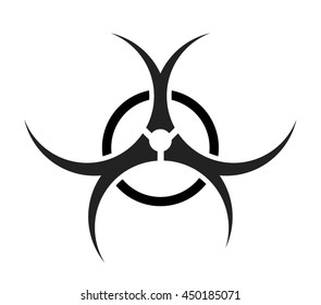 Stencil biohazard tattoo