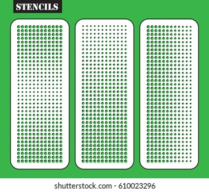 Stencil. Digital design. Dotted laser cutting template. Halftone effect. Template pattern for decorative panel. Dotted background for design, wedding invitations, greeting cards, wallpaper.