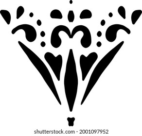 Stencil Encantado Árabe. Arte De Siqueta Nativa. Detalle Rústico Cerámica Arábica. Esténcil de copos de nieve.
