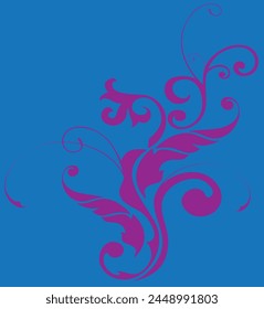 Stencil Floral Design For Wall Decoration