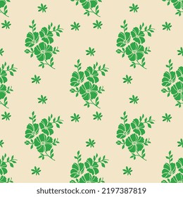 STENCIL FLORALL REPEAT SEAMLESS PATTERVEKTOR