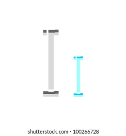 Stencil font letter I
